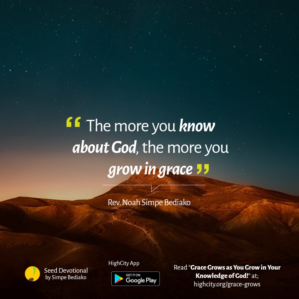 Grace Grows as You Grow in Your Knowledge of God