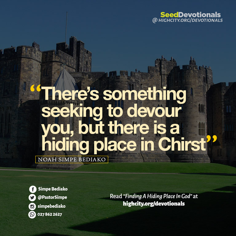 Finding A Hiding Place In God