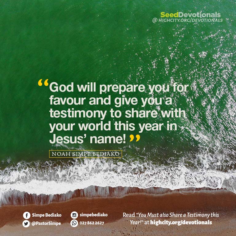 You Must also Share a Testimony this Year!
