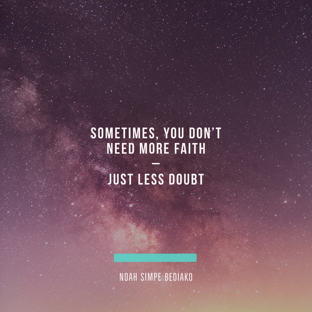 Sometimes What You Need is Not an Increase in Faith