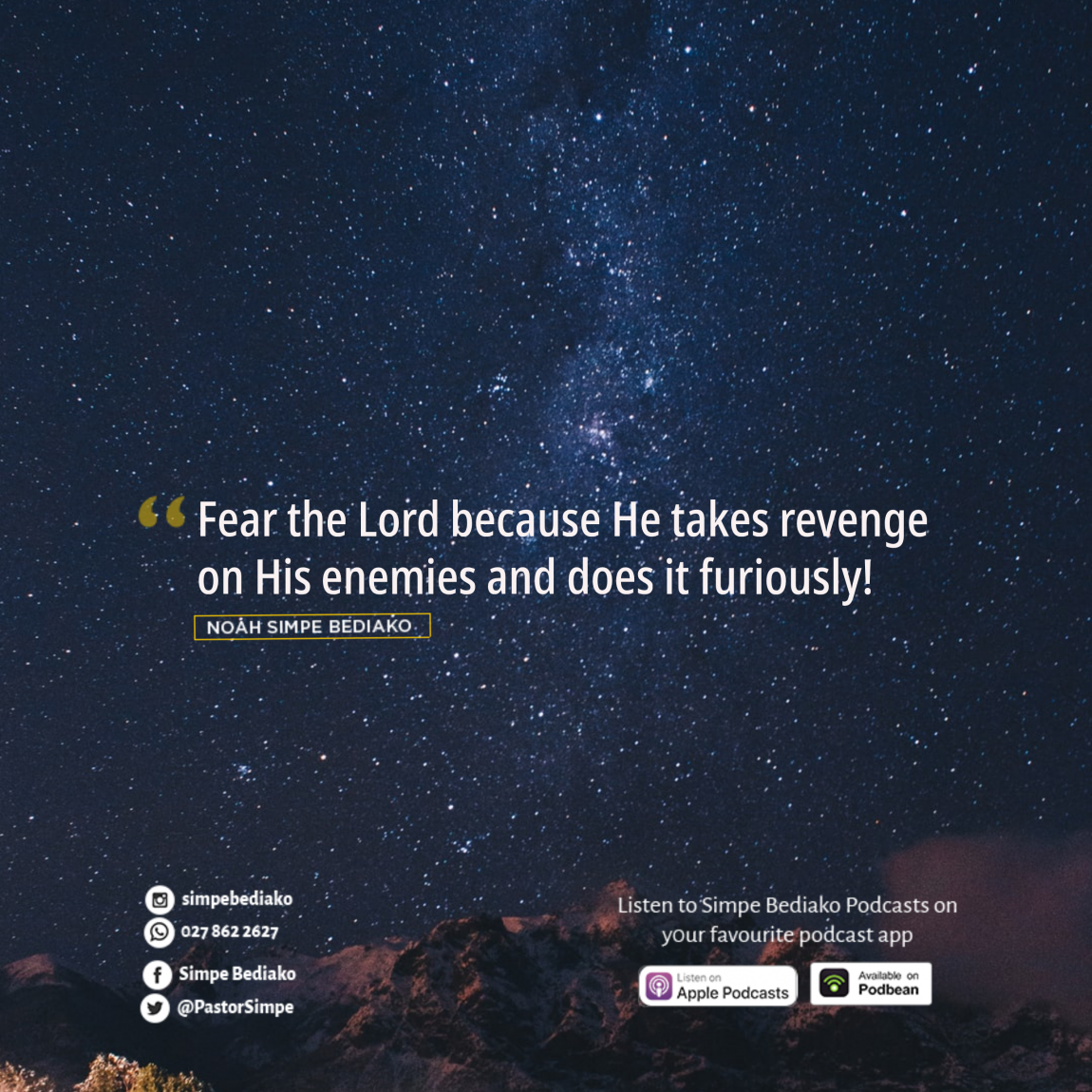 Who is the Lord that You Should Fear Him?