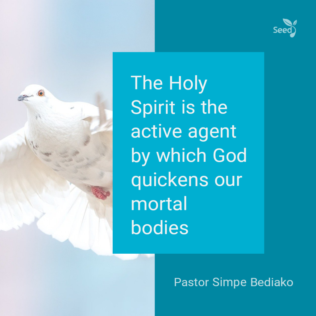 The Holy Spirit is the active agent by which God quickens our mortal bodies - How to Activate the Power that Quickens 