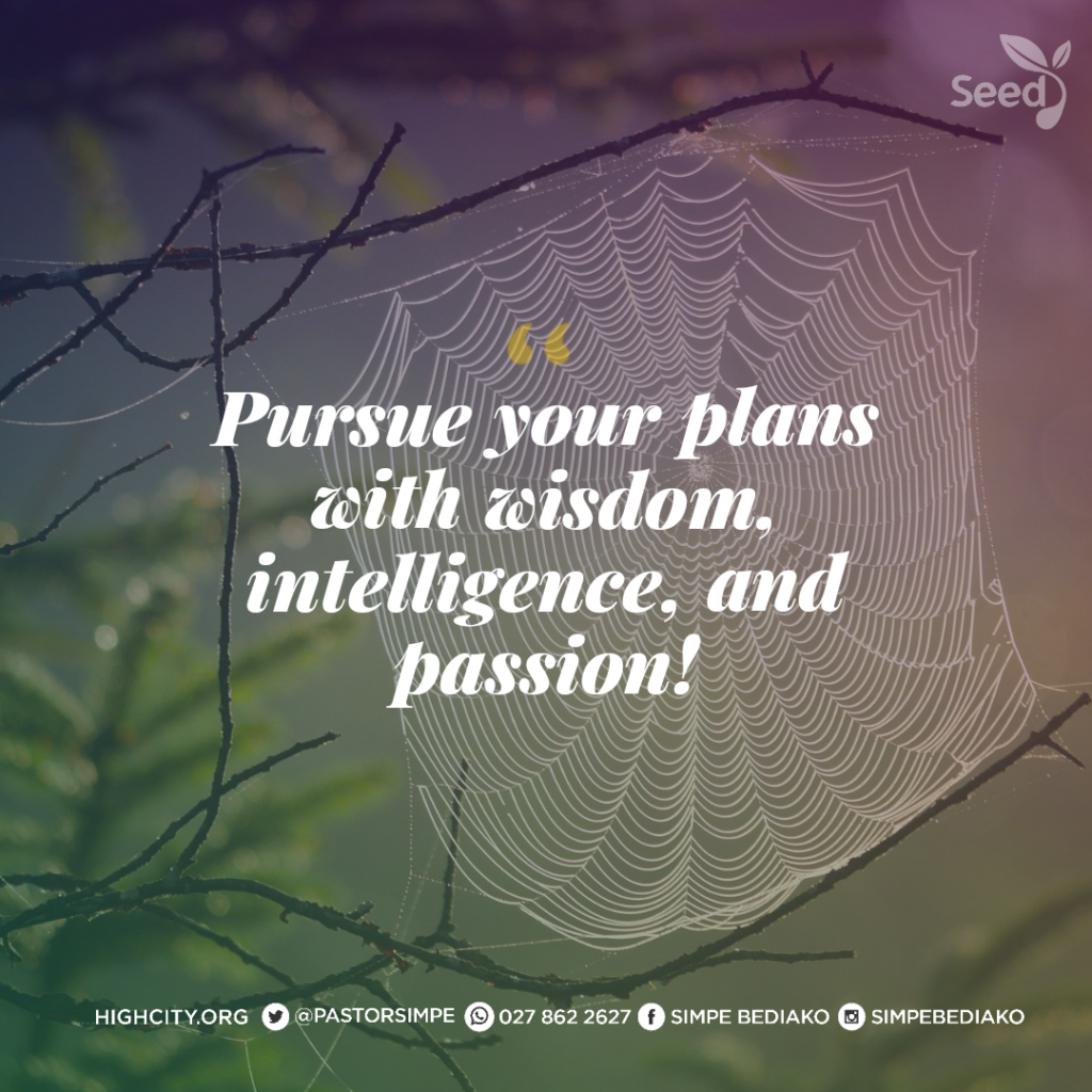 Pursue your plans with wisdom, intelligence, and passion!