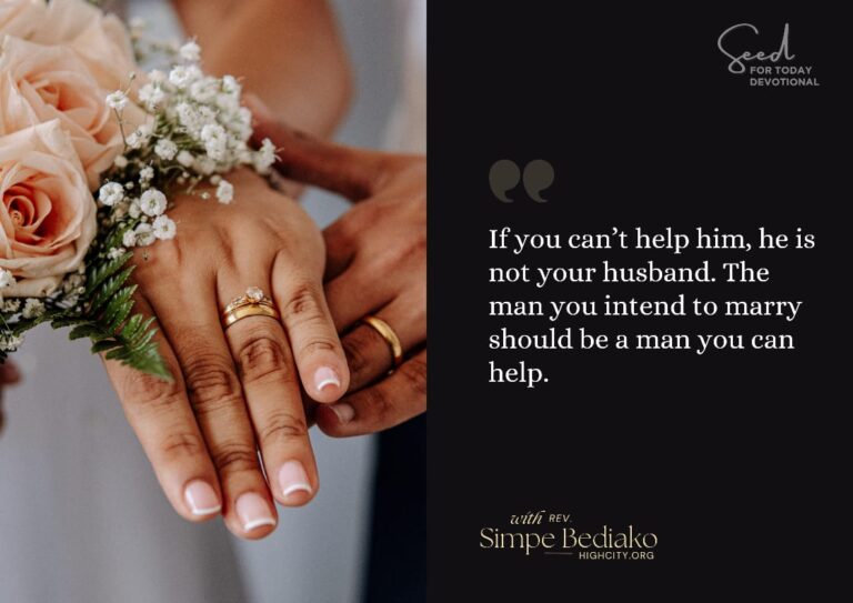 Who is the right man for me?