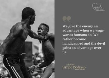 Don’t wage war as humans do