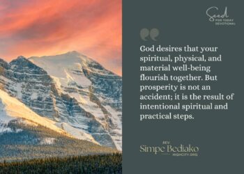 My prayer for you is to prosper in all things! Wake up and act!