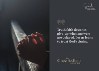 Let’s persist in prayer