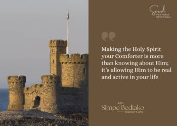 Make the Holy Spirit your comforter