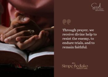 Prayer will exempt you from temptation
