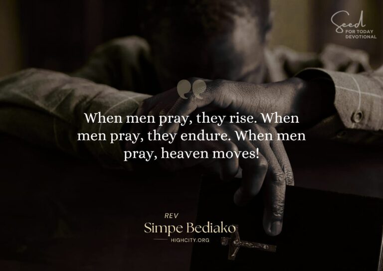 When men stop praying, they faint …