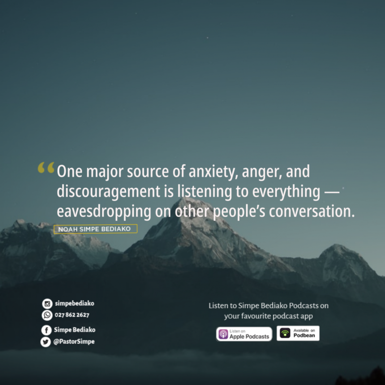 Do not Listen to Everything!