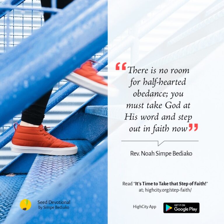 It's Time to Take that Step of Faith!