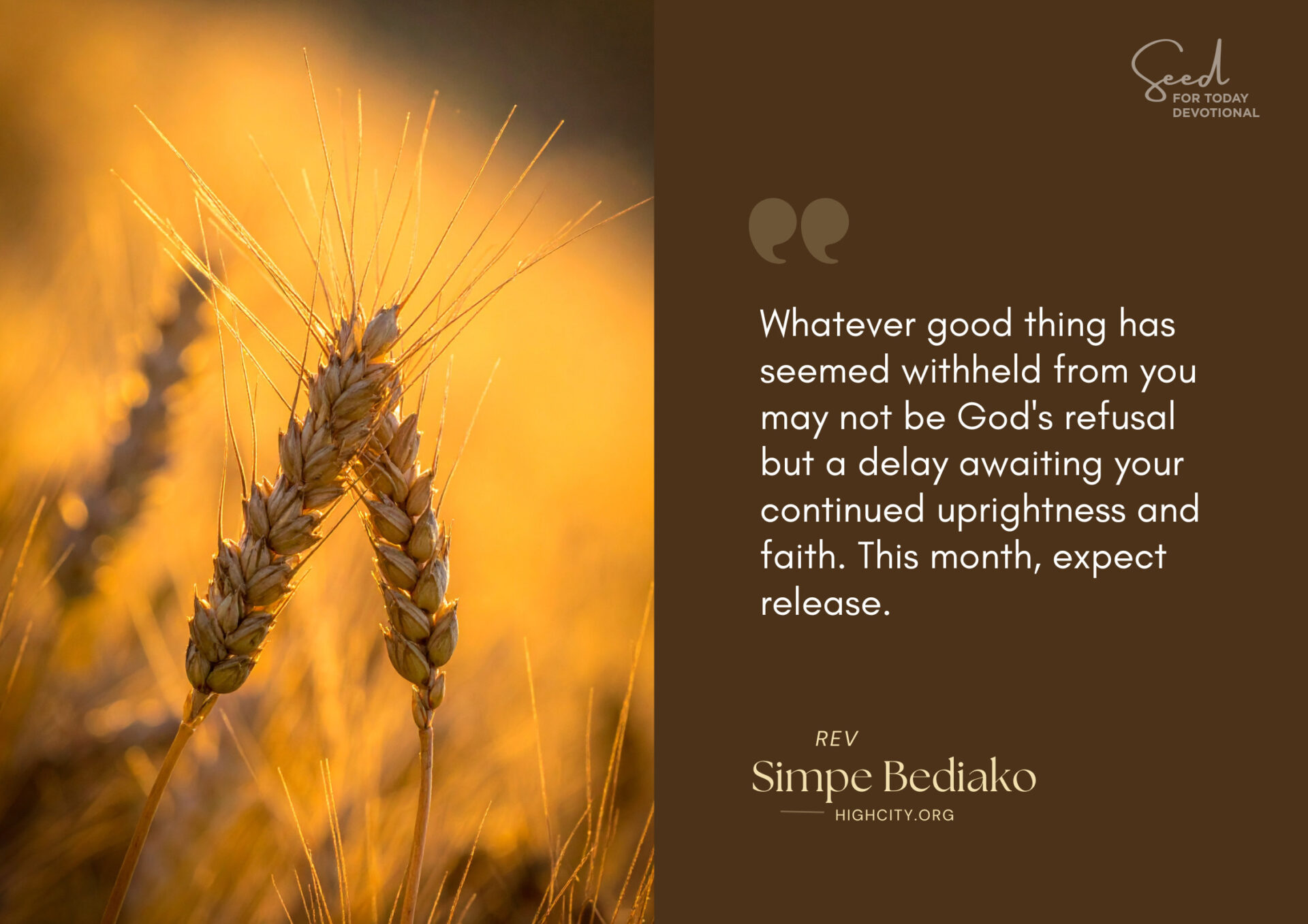 Pray for the Release of Every Good Thing and the Fullness of Joy - HighCity Church Pray for the Release of Every Good Thing and the Fullness of Joy