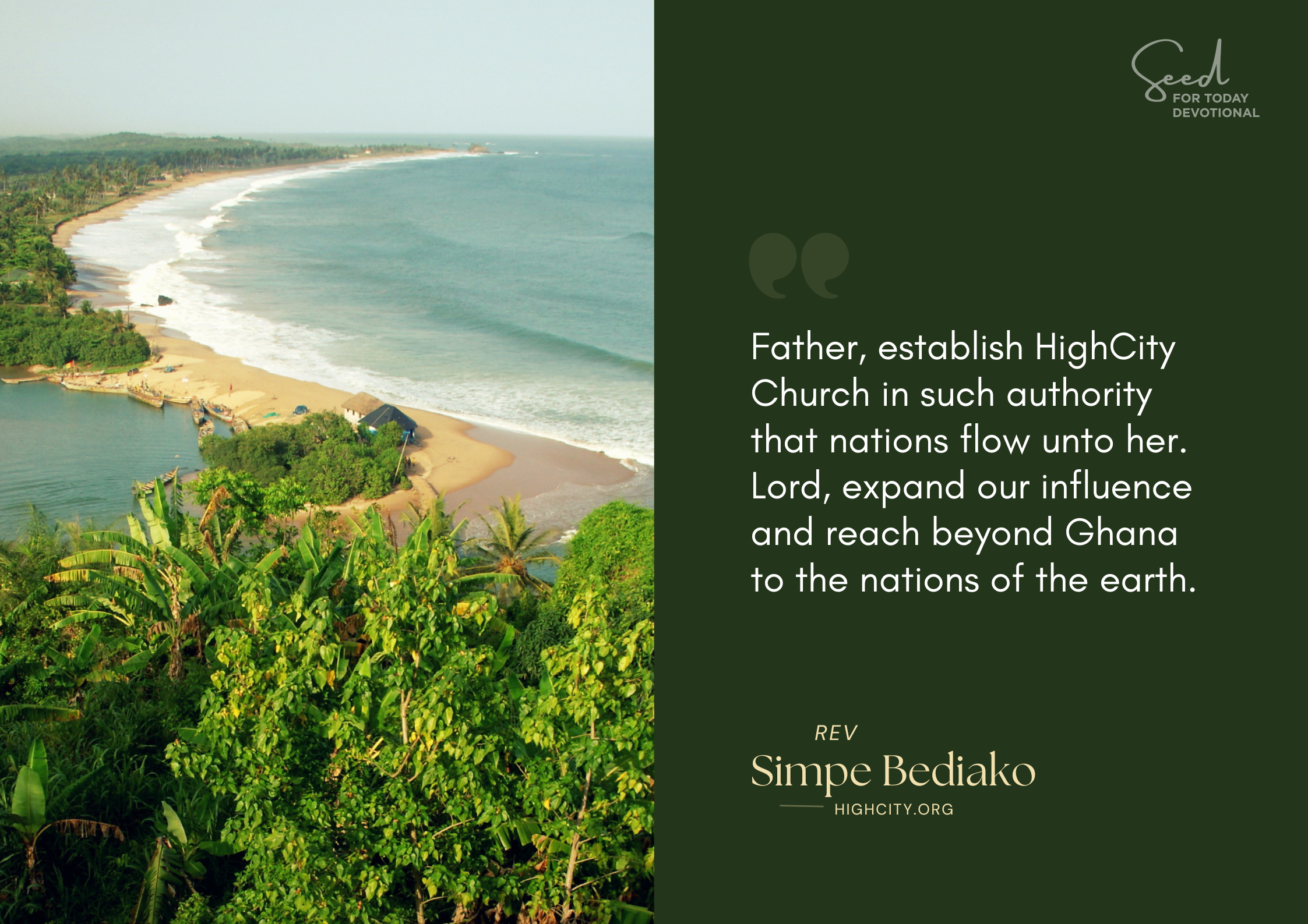 Pray that the Nations Shall Flow into HighCity Church