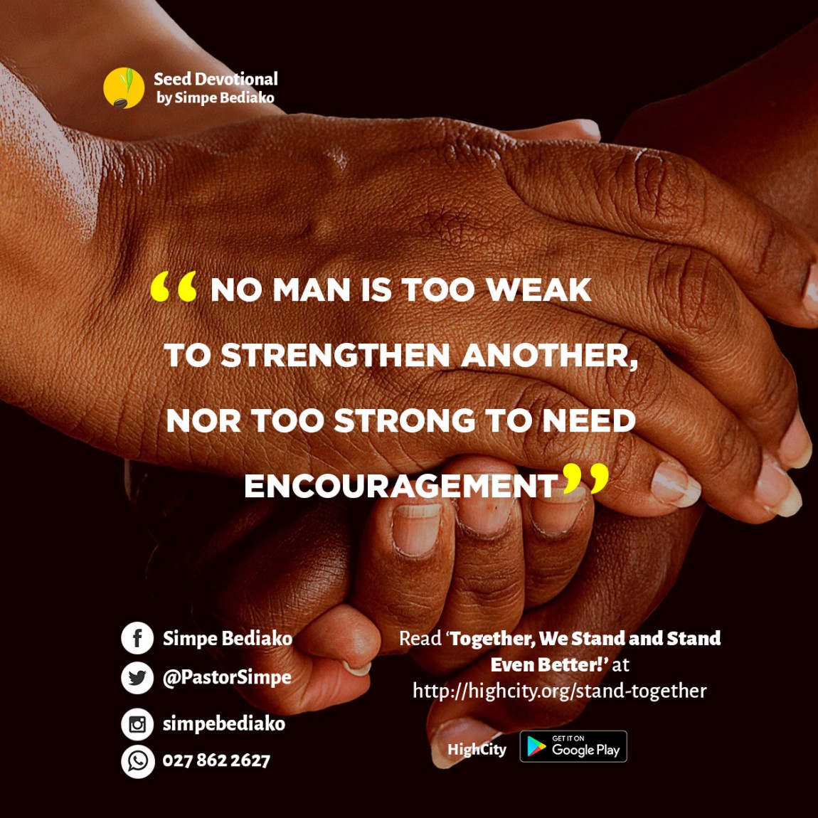Together, We Stand and Stand Even Better!
