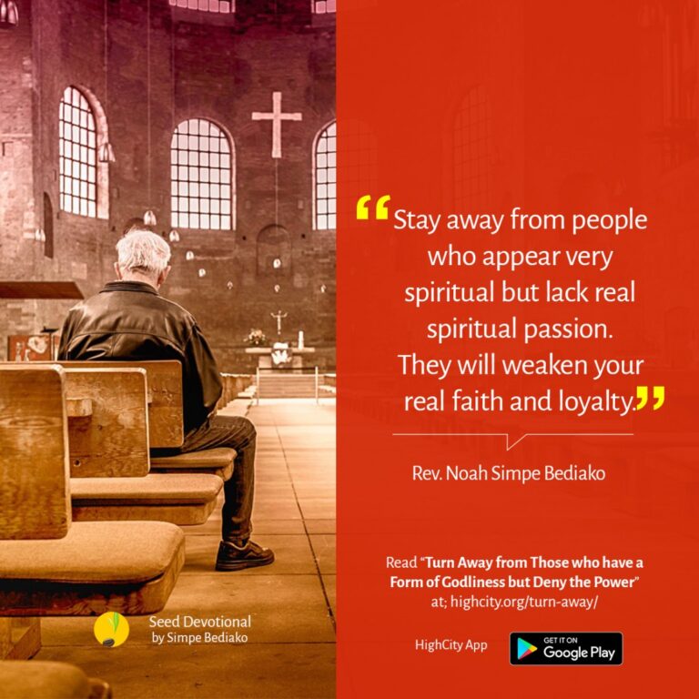 Turn Away from Those who have a Form of Godliness but Deny the Power